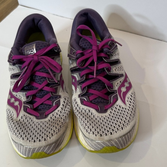 Saucony Triumph Iso 5 Running Sneaker Shoe White Purple size 9 - Picture 4 of 11